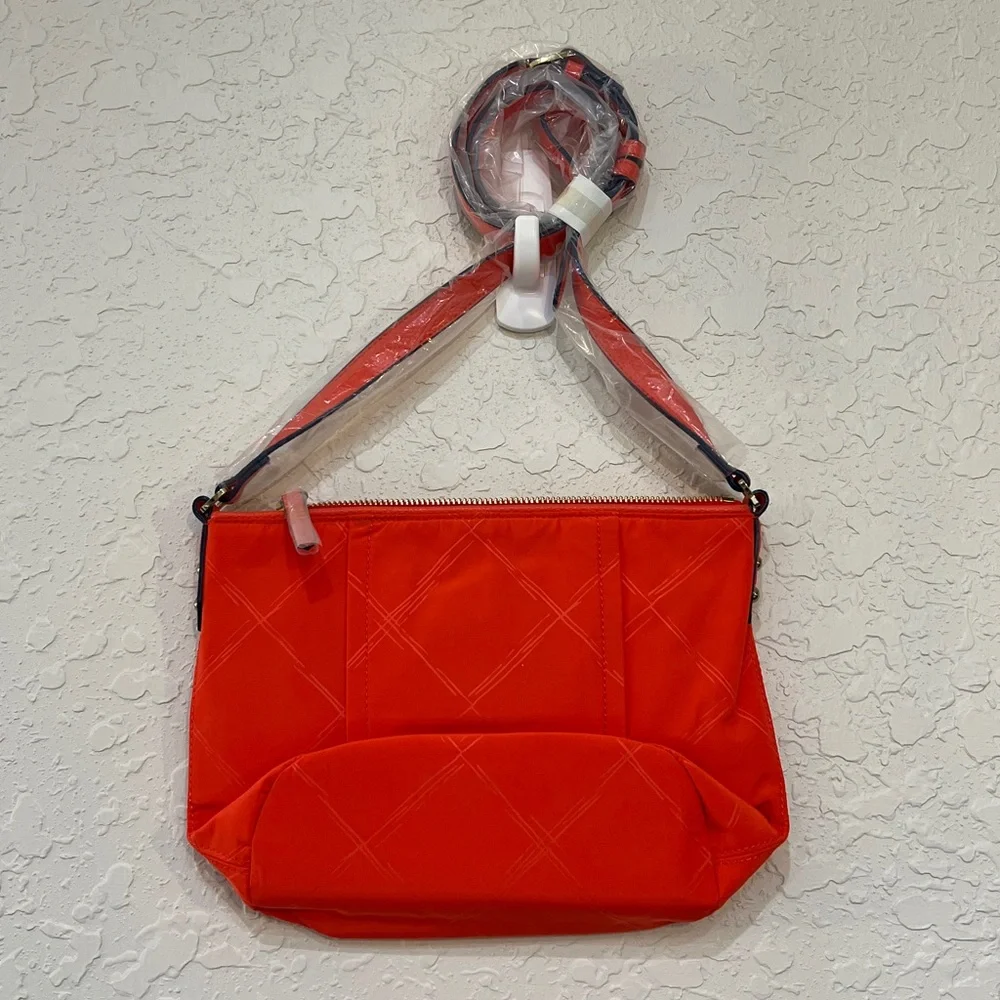 Vera Bradley Preppy Poly Bright Orange Crossbody Bag NWOT - Picture 3 of 11